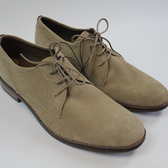 Parker & Sky Dress Shoes Beige Tan Cow Leather Oxford Lace Up Mens Size 12 M NEW - Picture 10 of 10